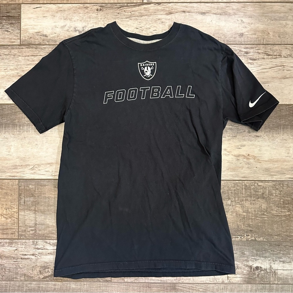 Nike Black Raiders Football Short Sleeve Tee